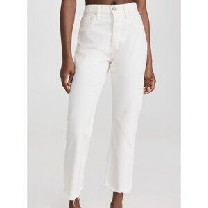 NWT Moussy MV Aurora Wide Straight Crop in White Size 26
